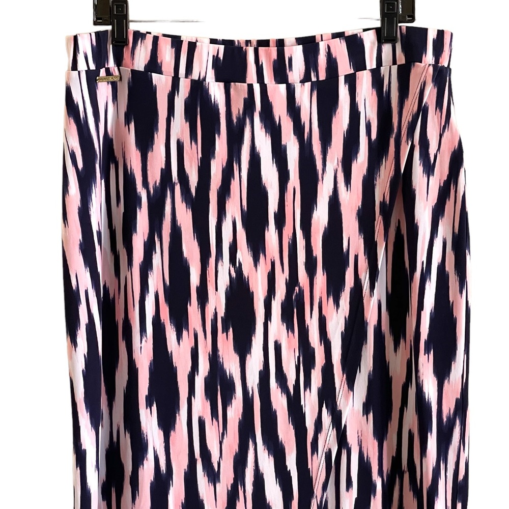 MICHAEL Michael Kors navy, pink & white tulip split maxi skirt - Picture 2 of 10